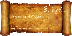 Brezsny Édua névjegykártya